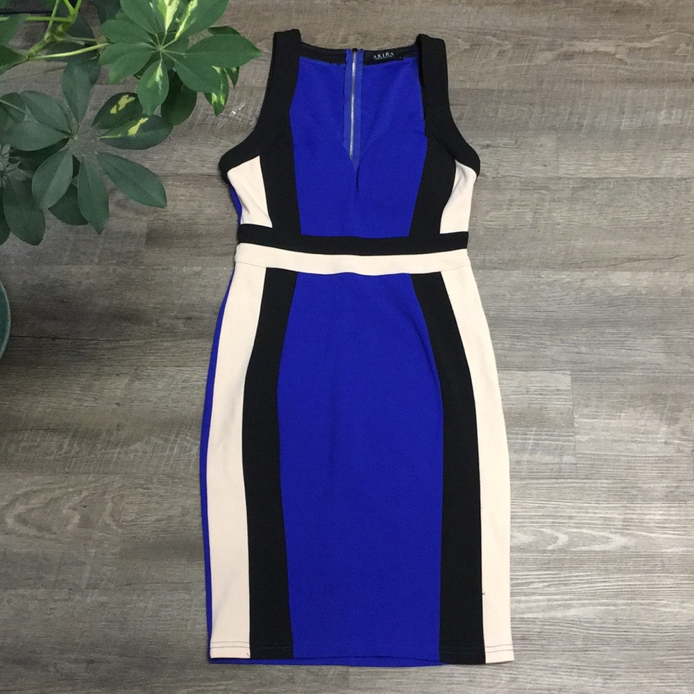 AKIRA Black & Blue Dress